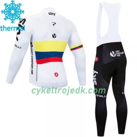 Cykeltøj Langærmet Vinter + Bib Cykelbukser 2018 Team Sky N003